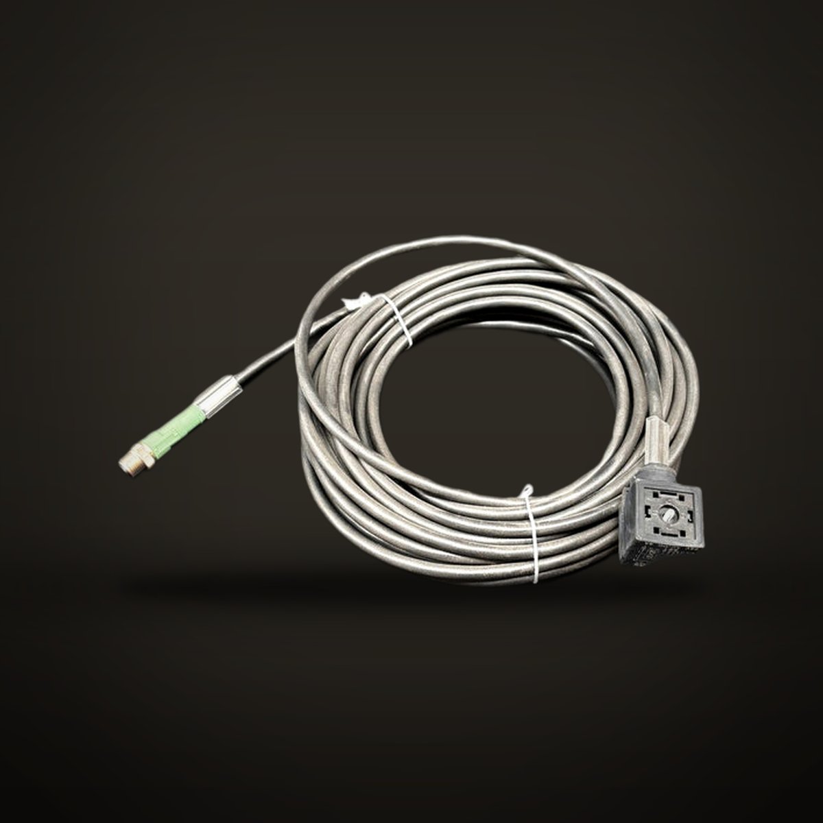 Valve connection cable with round plug, complete, 10 m