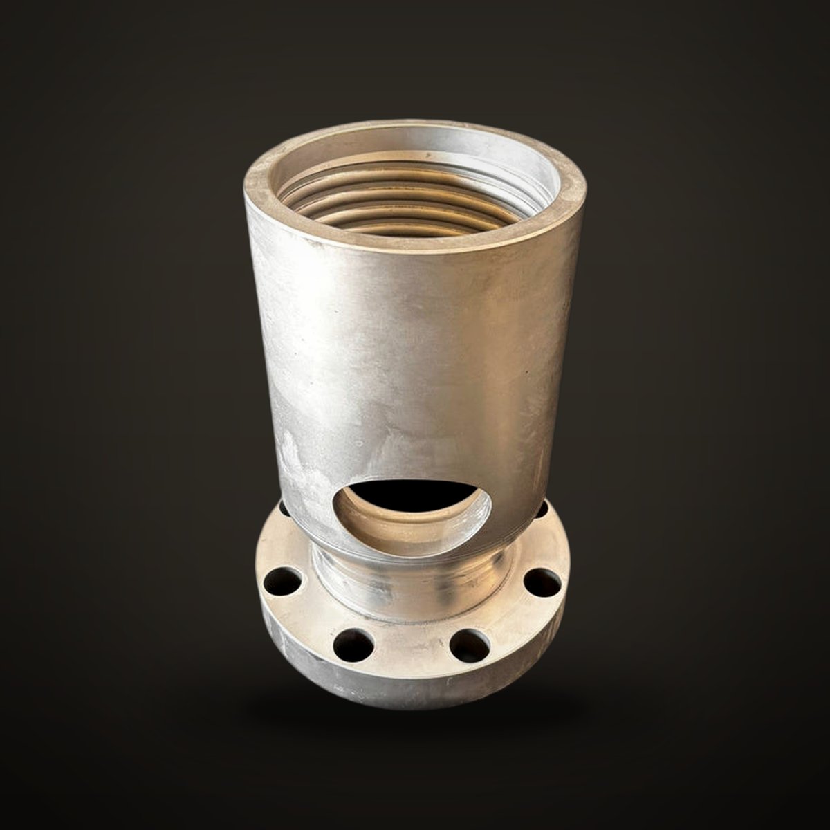 Ejection head flange 133 cylindrical rh. 3-start duplex